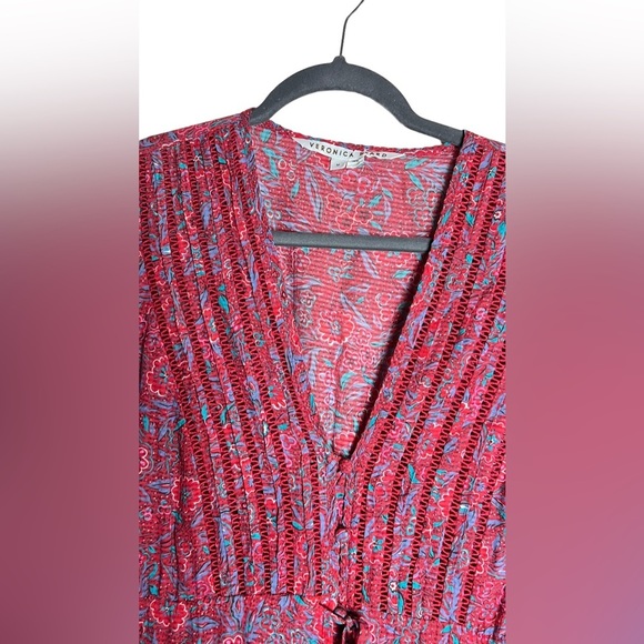 VERONICA BEARD Vani long sleeves floral print dress size M summer dress … - Picture 6 of 11